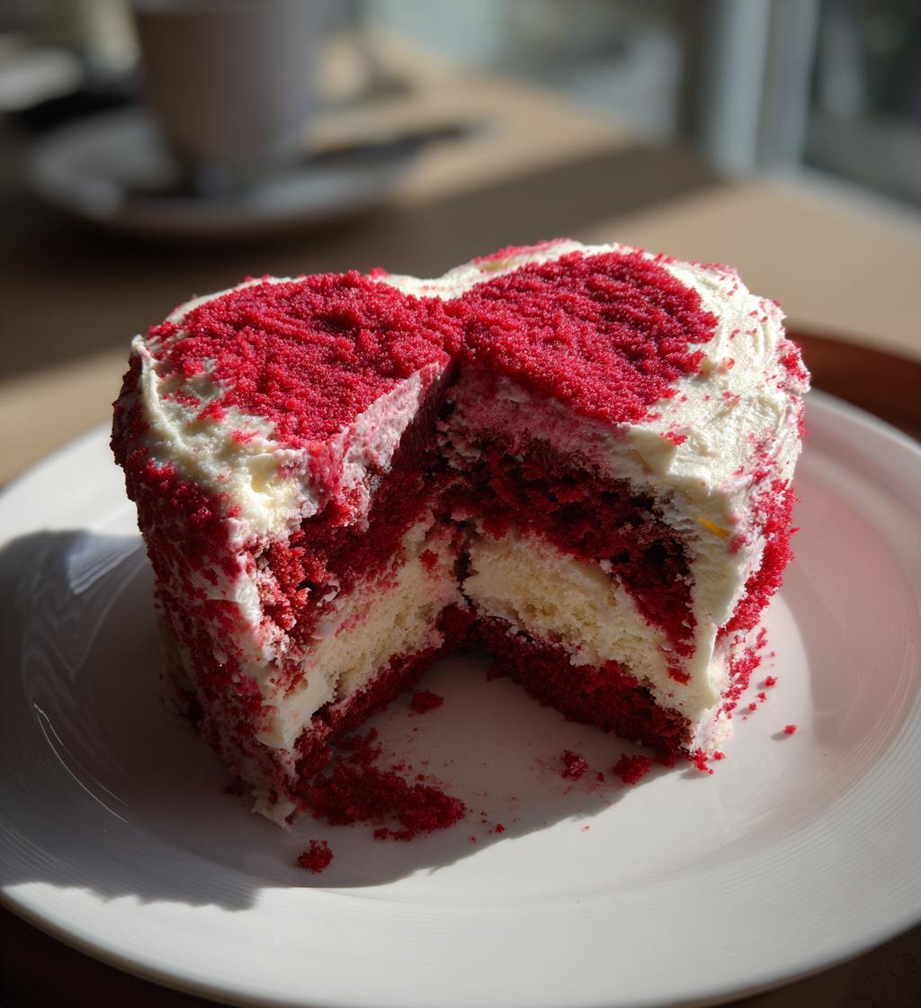 valentines heart cake
