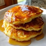 Green Pancakes with Honey Syrup