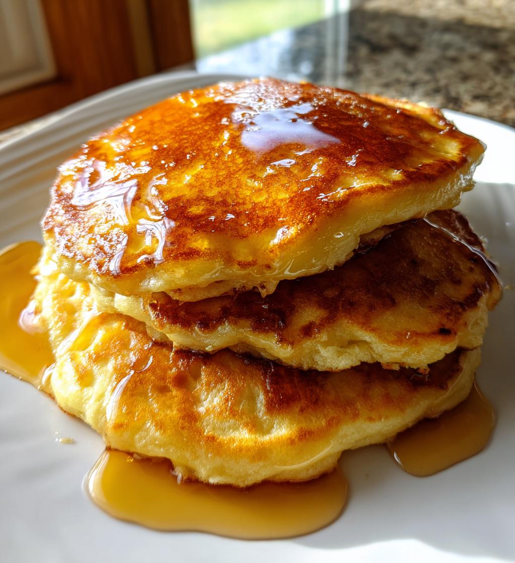 Green Pancakes with Honey Syrup