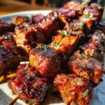 Grilled Beef Skewers with BBQ Sauce