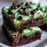 Mint Chocolate Brownies for St Patrick’s Day