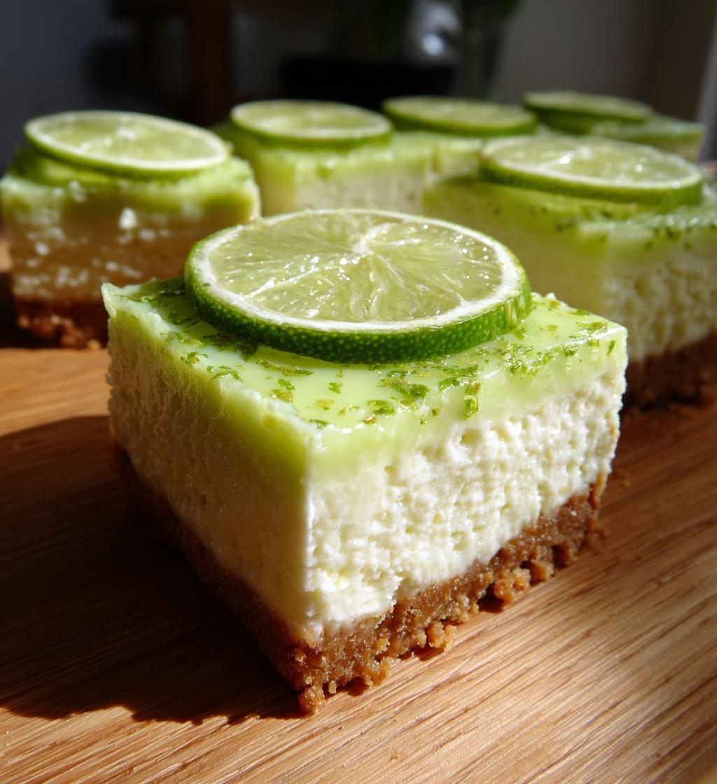 No Bake Lime Cheesecake Bars