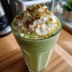 Pistachio Milkshake with Whipped Cream