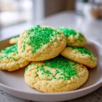 Soft Butter Cookies with Green Sprinkles