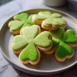 St Patrick’s Day Sugar Cookies with Clover Shapes