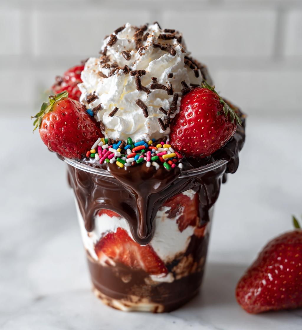 dubai chocolate strawberry cup