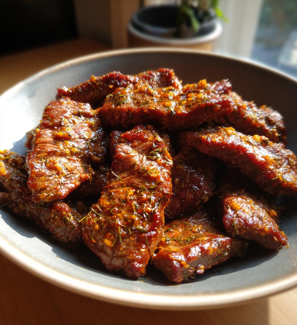 Healthy Easy Lemon Herb Beef Strips for a Zesty Delight