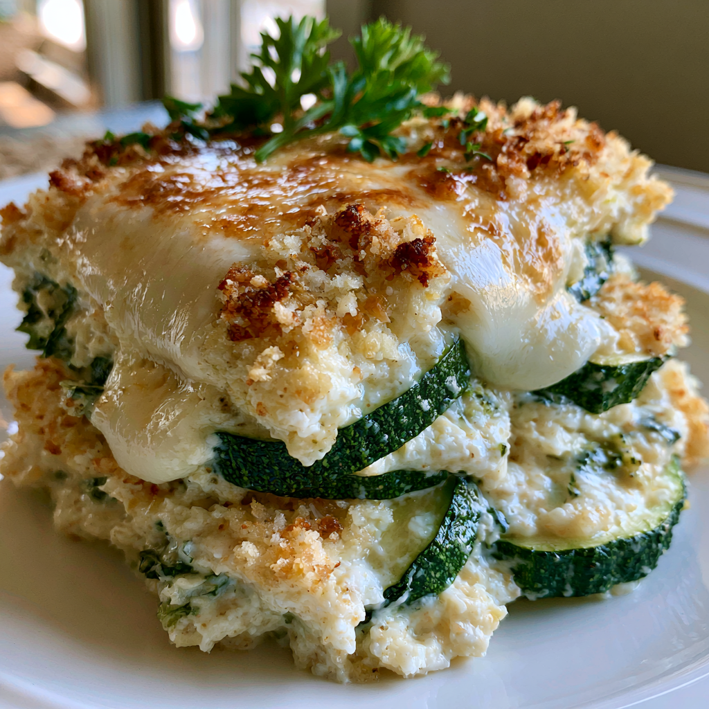 Cheesy Zucchini Bake: Irresistible Recipe for 4 Servings