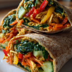 kids lunch ideas: Colorful and Delicious Rainbow Veggie Wraps