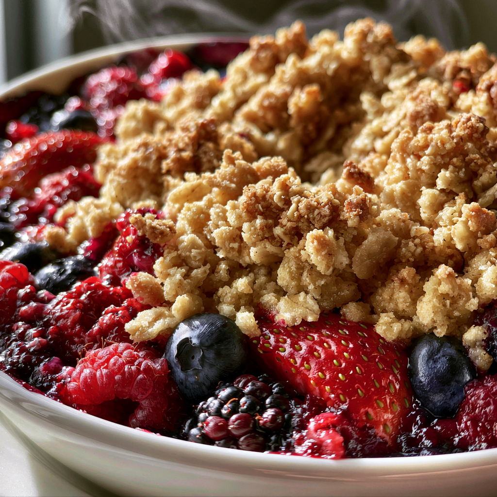 Summer Berry Crumble: Irresistible Dessert for 4 to Share