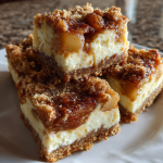 apple crisp cheesecake bars: the perfect dessert for fall gatherings