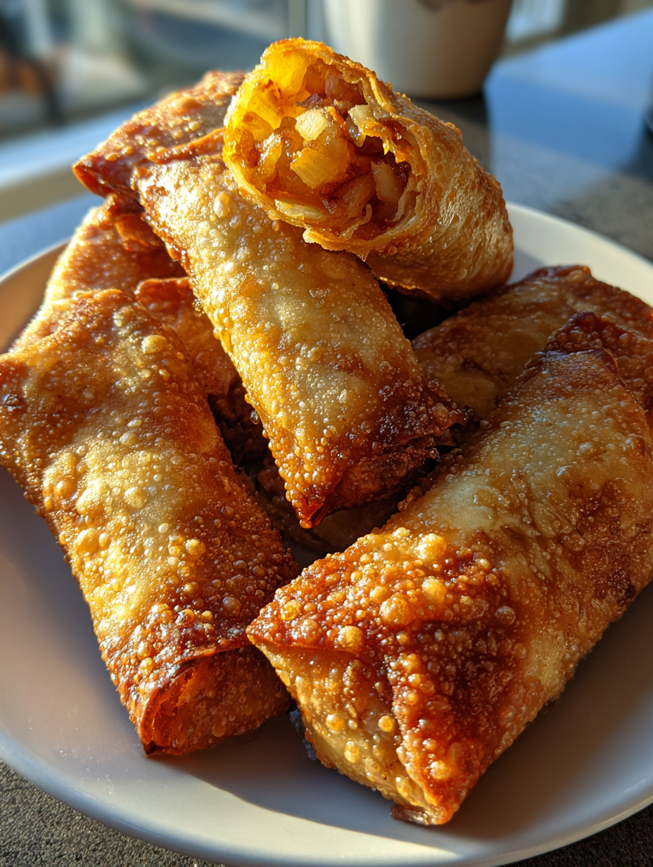apple pie egg rolls: delicious crispy treats with sweet filling