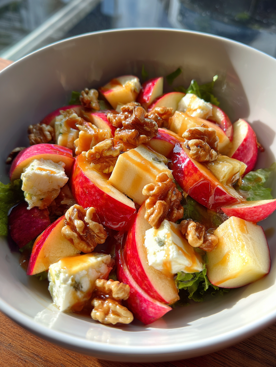 apple walnut salad with maple vinaigrette: a delicious seasonal delight