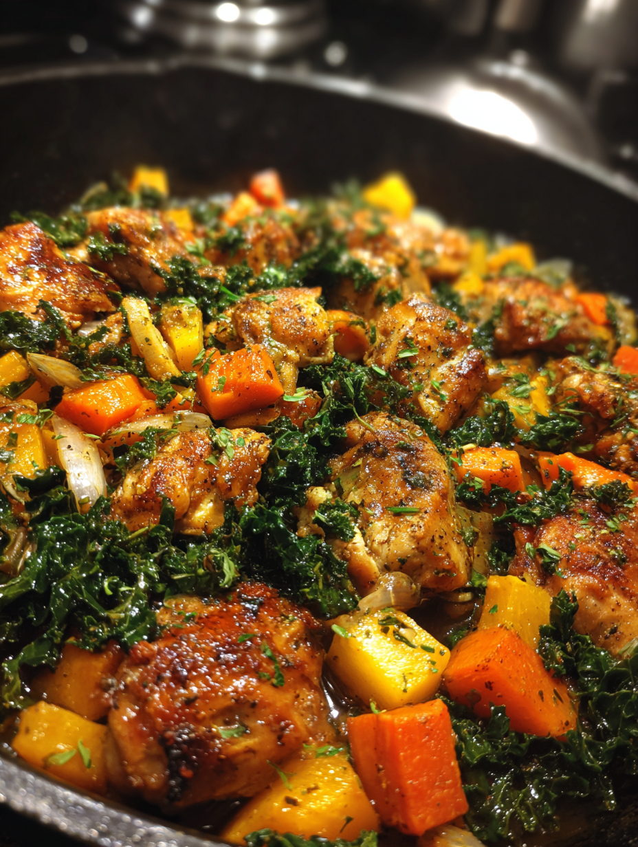 autumn harvest chicken skillet: a delicious one-pan meal idea