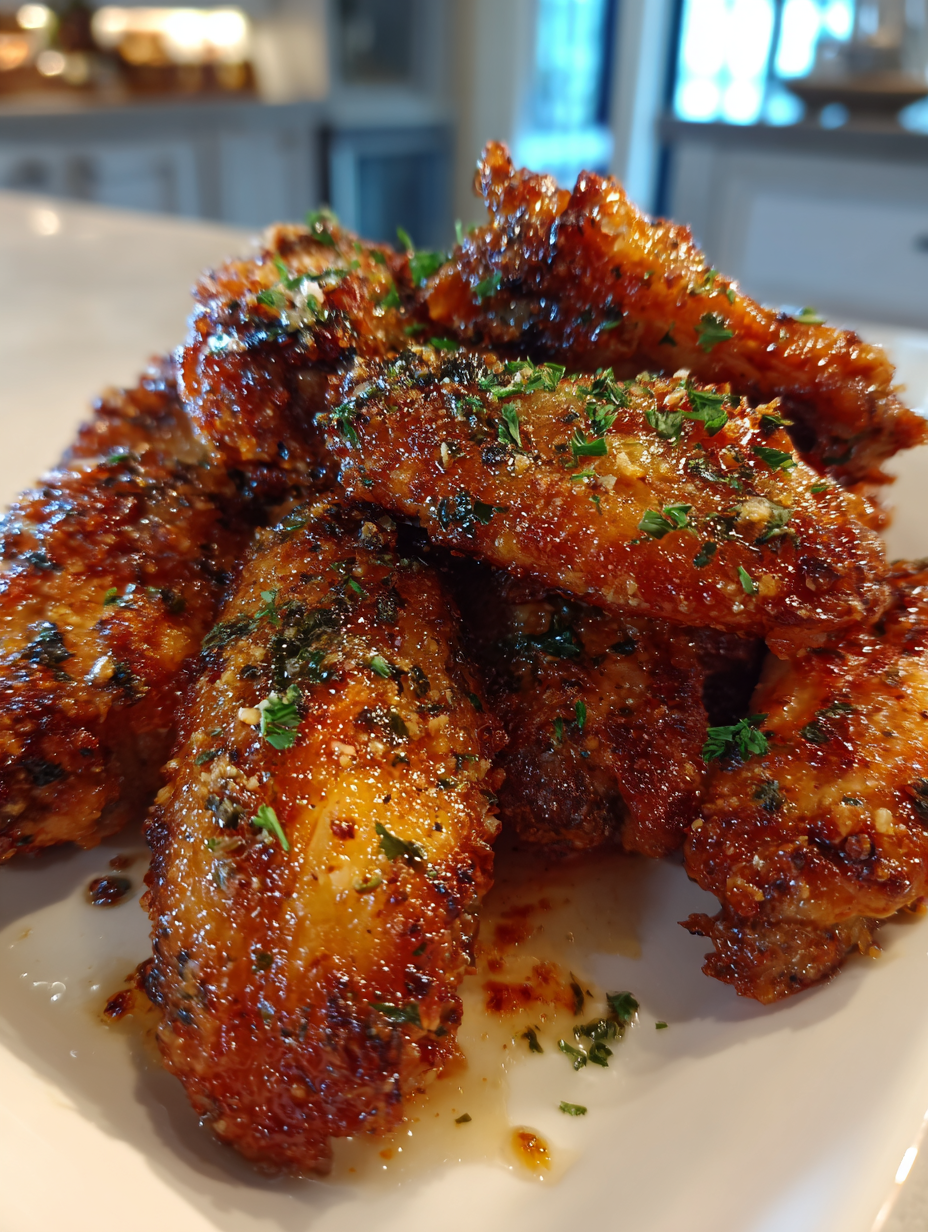 baked chicken wings with garlic parmesan: easy and flavorful delight