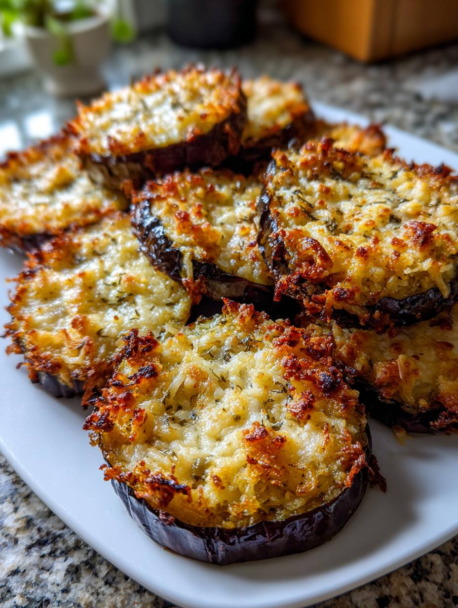 Baked Parmesan Eggplant Slices: Deliciously Crispy and Cheesy Treats