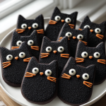 black cat cookies: easy and delicious treats for Halloween fun