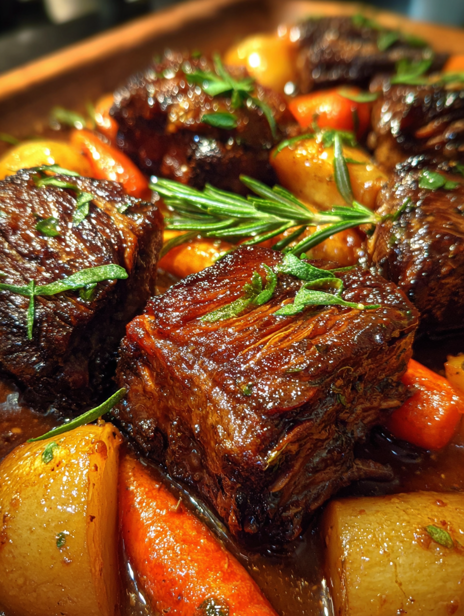 braised short ribs with root vegetables: a delicious comfort dish