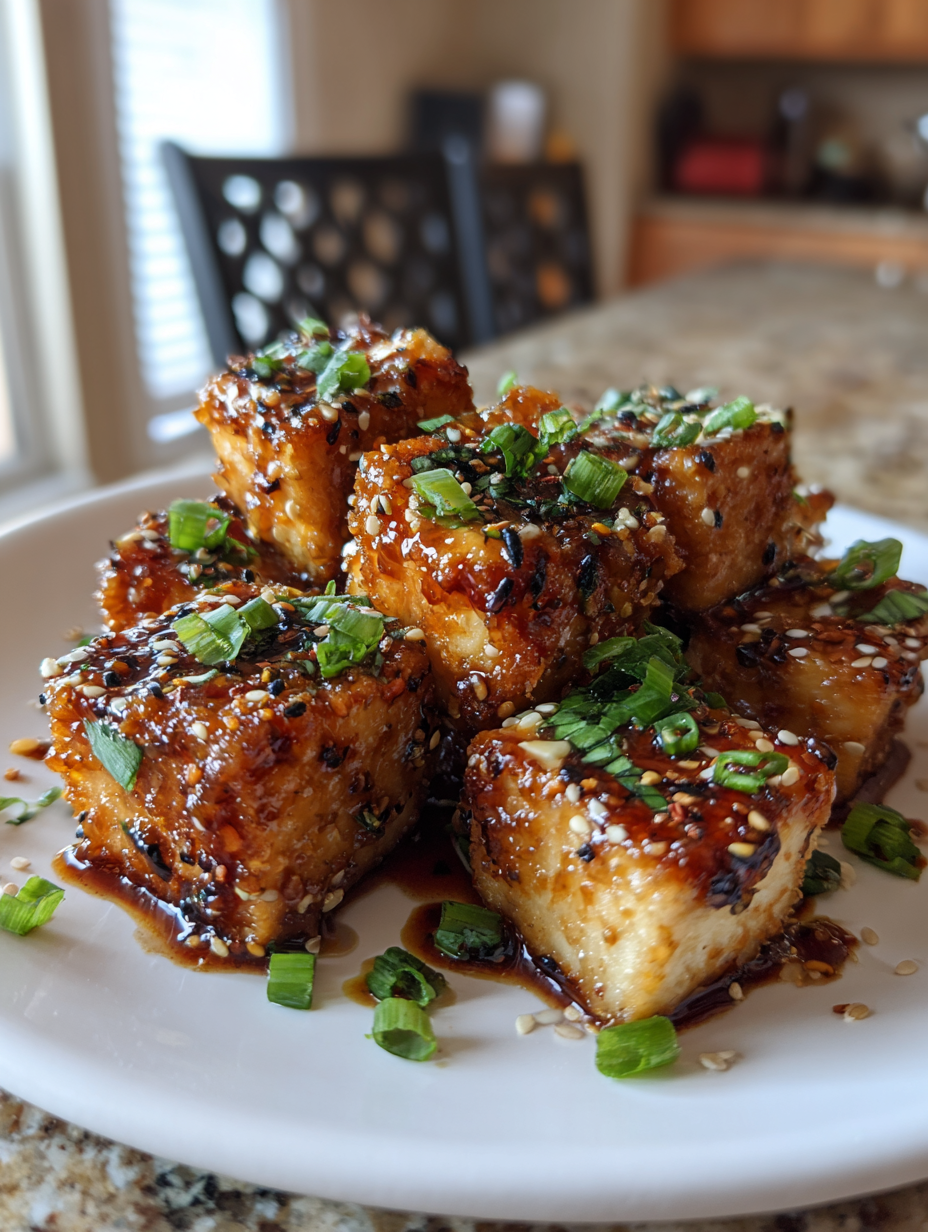 Crispy Tofu with Ginger Soy Glaze: Deliciously Crunchy Delight