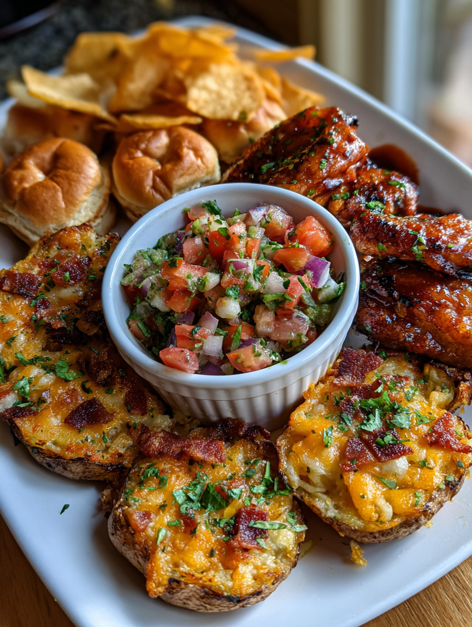 football food ideas: delicious Buffalo Chicken Nachos recipe