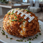 football shaped cheese ball: the ultimate party appetizer delight