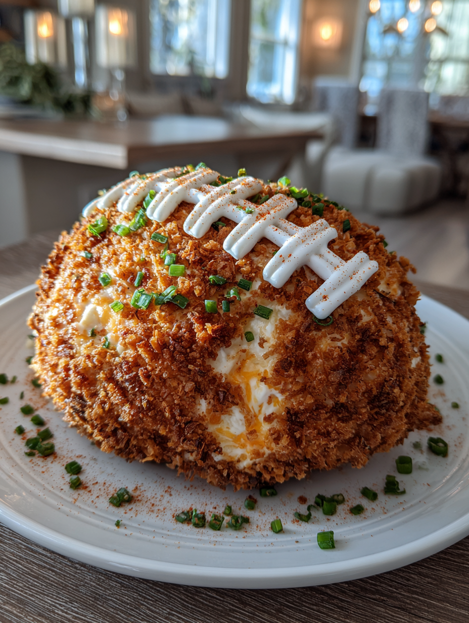 football shaped cheese ball: the ultimate party appetizer delight
