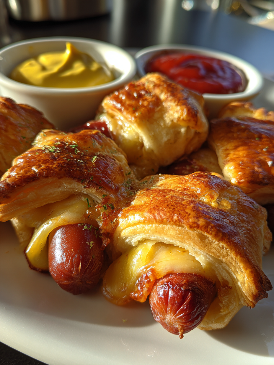 game day pigs in a blanket: easy, cheesy bites for your party