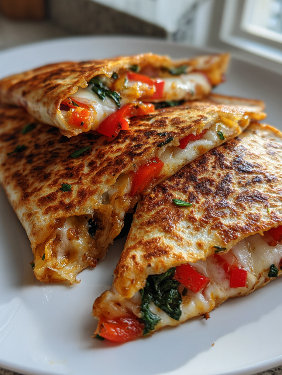 kindergarten lunch ideas: Delicious Cheesy Vegetable Quesadilla Recipe