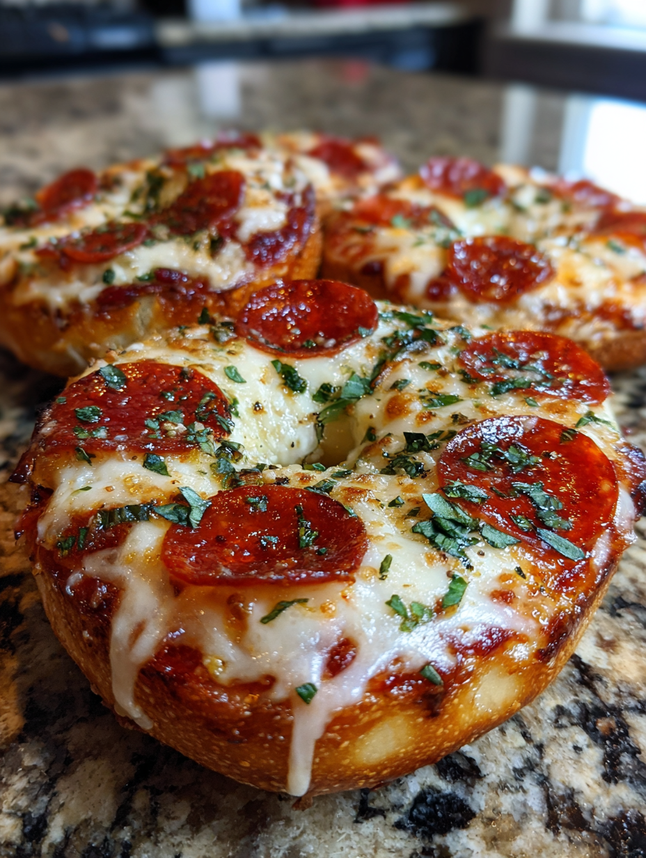mini bagel pizzas for lunch: delicious toppings for kids' meals
