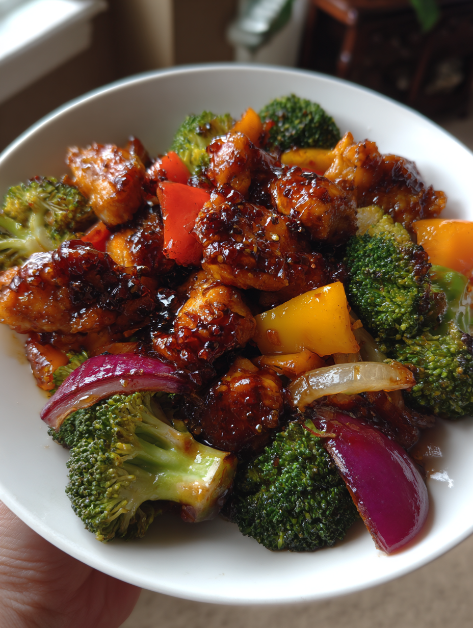 one pan honey garlic chicken and vegetables: easy roasted delight