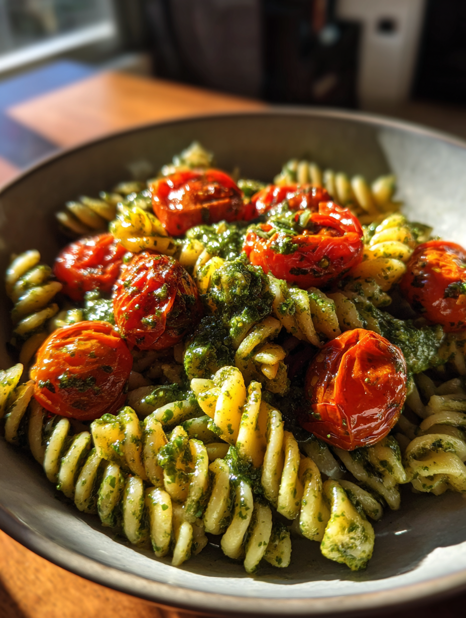Pesto Pasta with Roasted Cherry Tomatoes: A Delicious Summer Dish