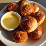 pretzel bites with beer cheese dip: the perfect party snack