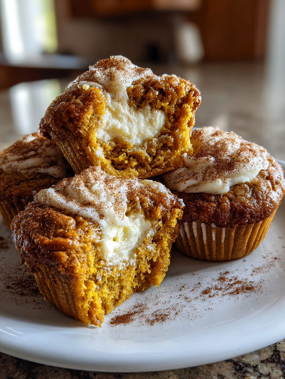 pumpkin muffins with cream cheese: deliciously moist and spiced