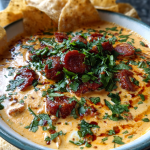 queso dip with chorizo: the ultimate cheesy party favorite