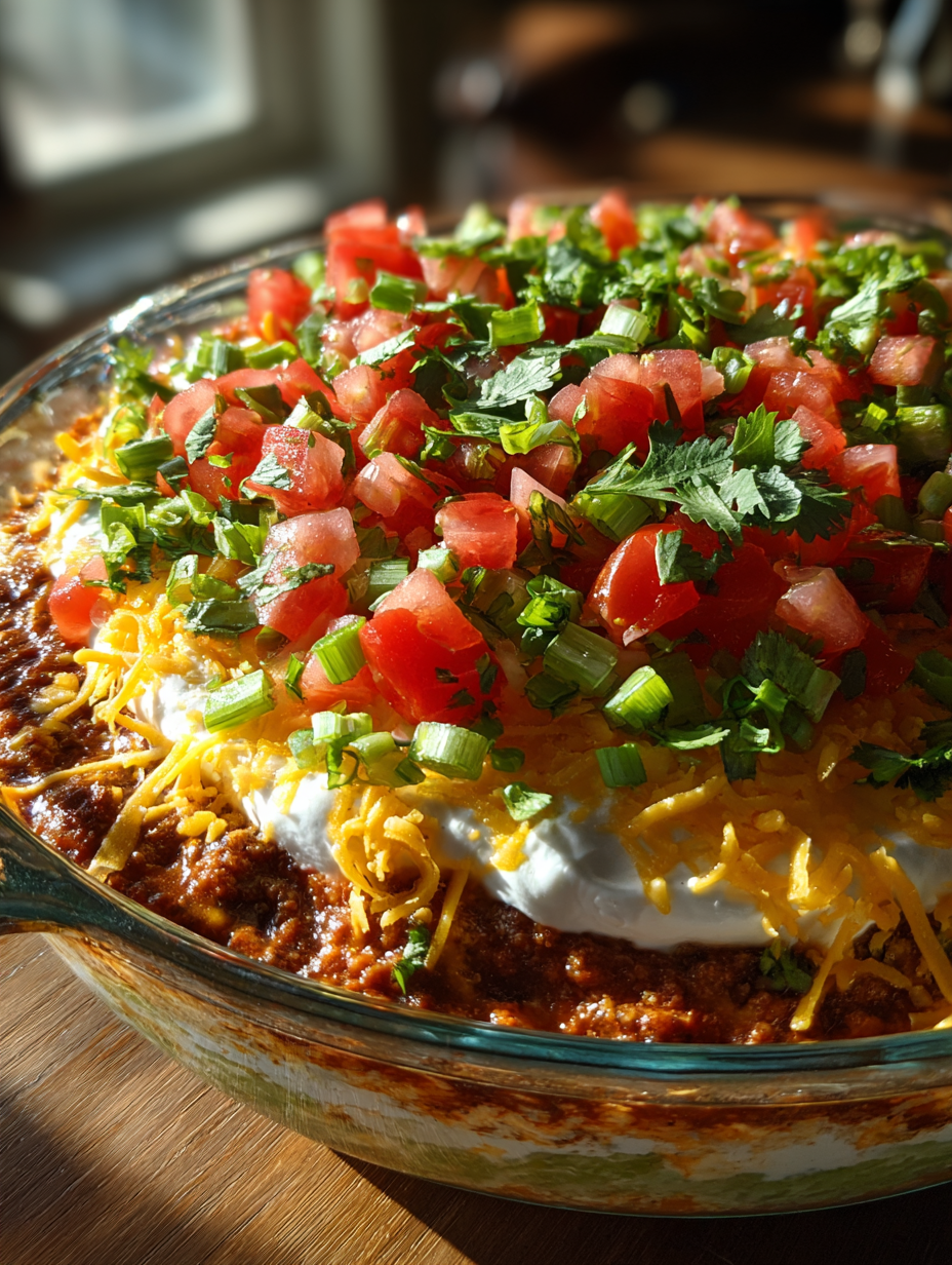 seven layer taco dip: the ultimate party favorite for any gathering