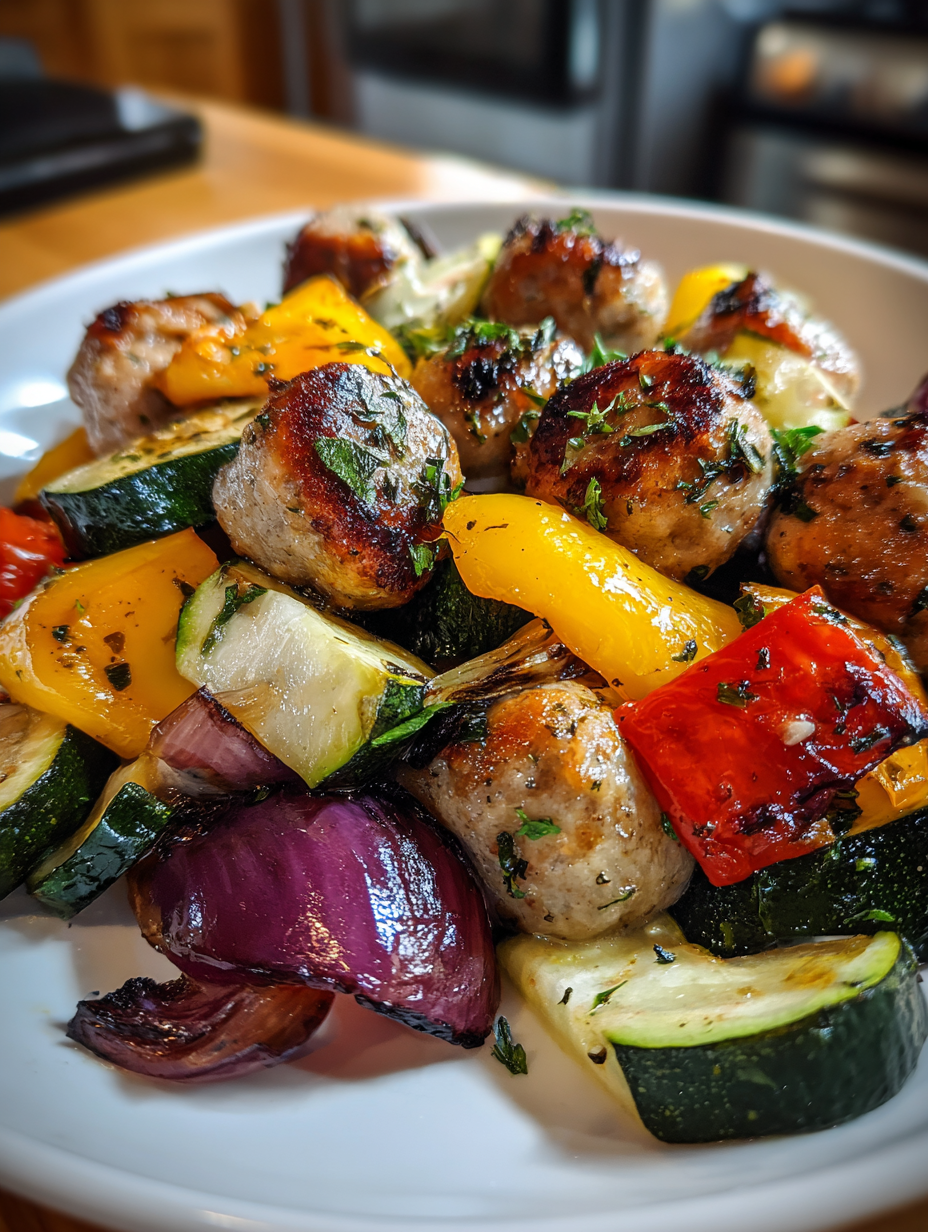 sheet pan sausage and roasted vegetables: a delicious one-pan meal
