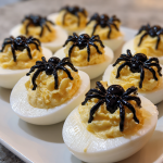 spooky spider deviled eggs: easy and delicious Halloween treat
