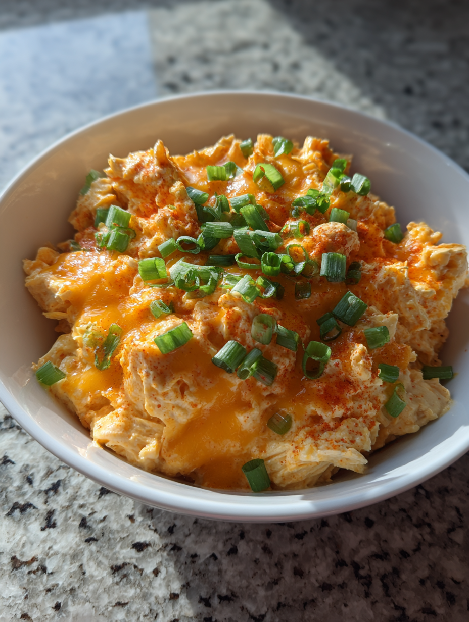 tailgate food ideas: creamy and spicy Buffalo Chicken Dip