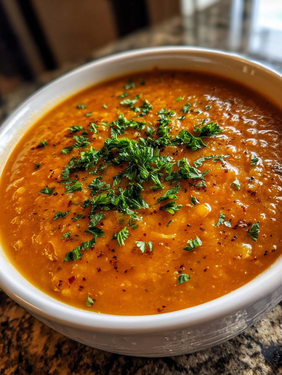 Turkish Red Lentil Soup: Deliciously Spiced and Comforting Bowl