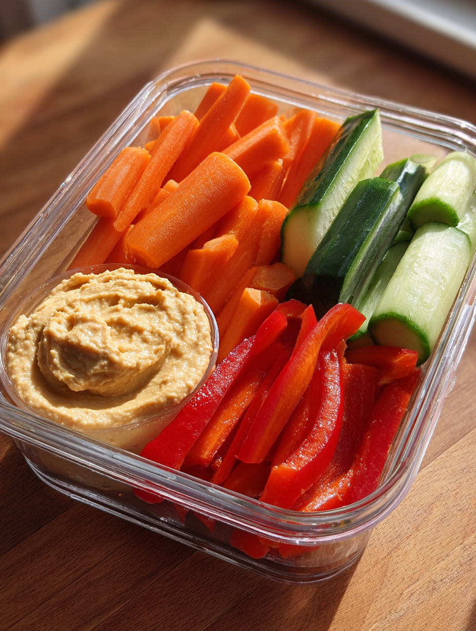 veggie and hummus snack box: a delicious and healthy treat idea