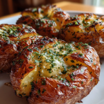 Air Fryer Baked Potatoes – Perfectly Crispy Skin: Delicious Herbed Butter Finish