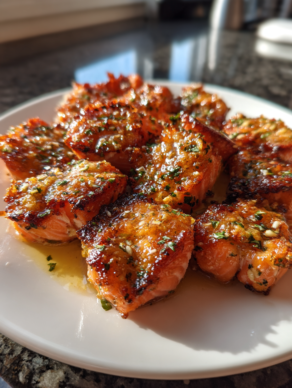 Air Fryer Garlic Butter Salmon Bites: Easy, Flavorful Appetizer