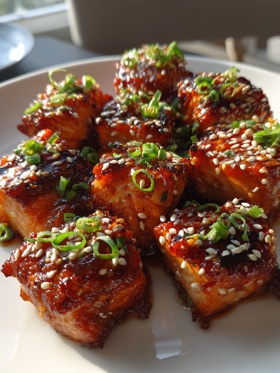 Air Fryer Teriyaki Salmon Bites: Deliciously Crispy and Flavorful