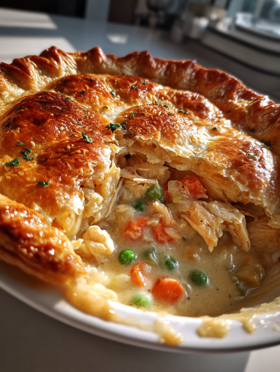 Chicken Pot Pie with Flaky Crust: Delicious Comfort Food Delight