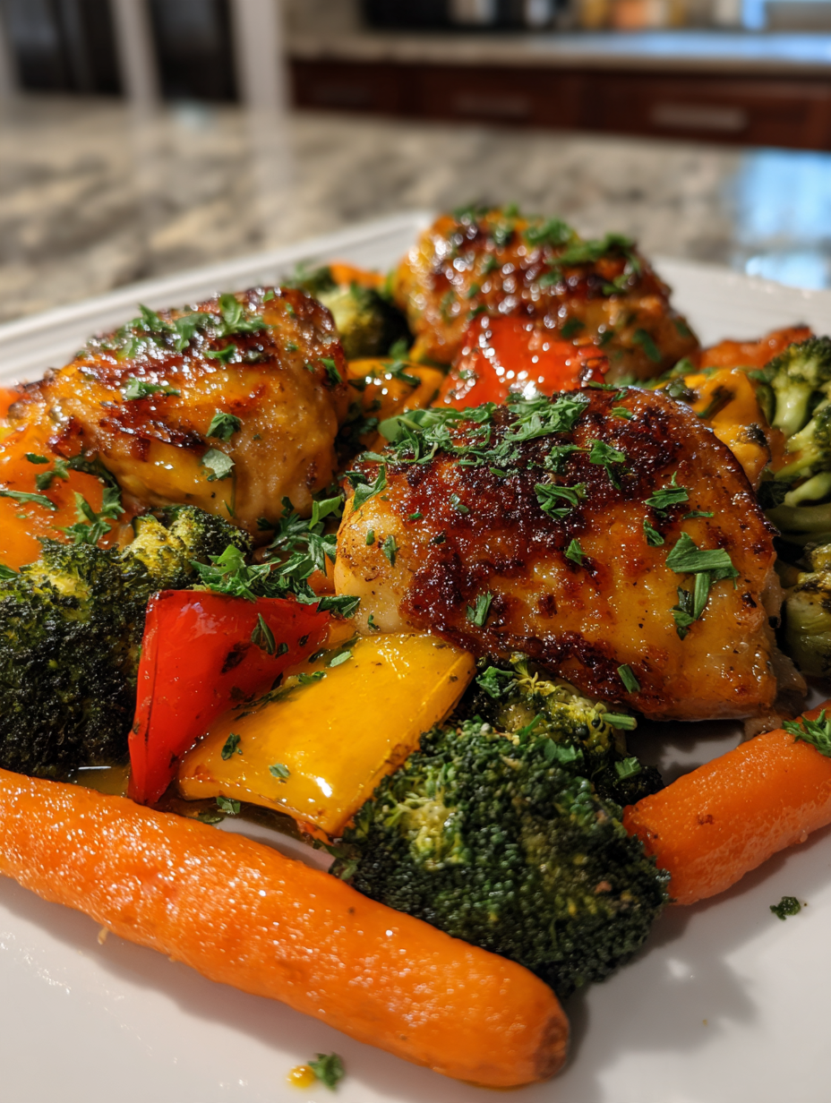 Sheet Pan Honey Mustard Chicken and Veggies: Delicious Roasted Medley